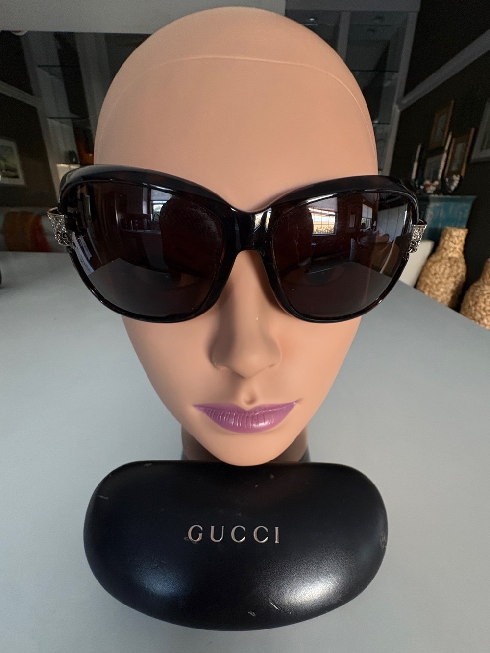 Gucci GG 2985/S V08U8 Brown Tortoise Crystal GG Sunglasses